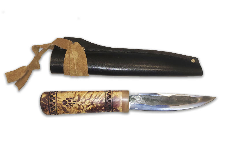 R1K, Якутский нож с больстером и орнаментом или следом